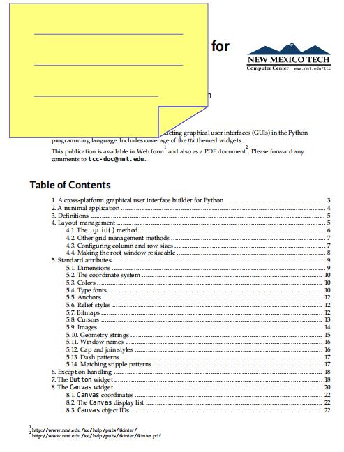 python3-tkinter官方文档 PDF 下载   图1