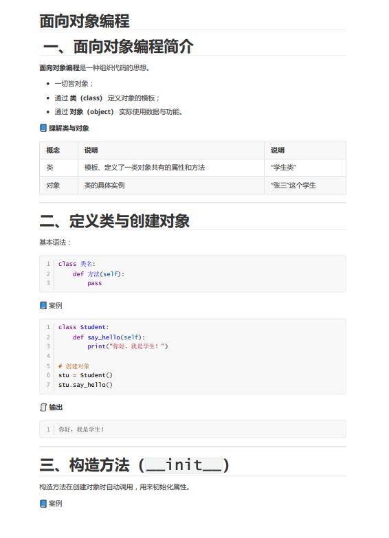 【Python编程】面向对象核心概念解析：类与对象、继承封装多态及学生管理系统设计实现 PDF 下载 图1