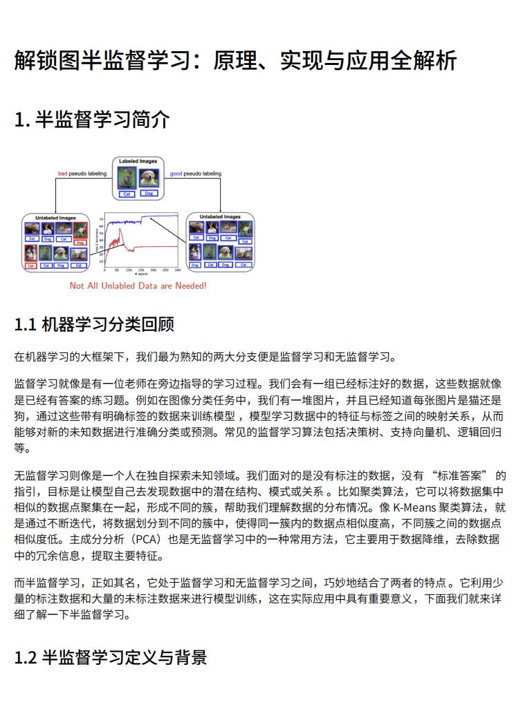解锁图半监督学习:原理、实现与应用全解析 PDF 下载 图1