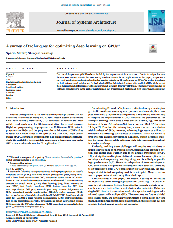 深度学习面向GPU架构的深度神经网络训练与推理优化技术综述：单机与分布式系统下的性能加速方法研究 PDF 下载 图1